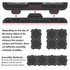 ONEON Add-on 4Pack Connectable Dolly Furniture Movers with 360° Rotating Wheels
