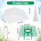 4 Sets Strawberry Plant Supports with Plant Protectors from Animals,Strawberry Growing Support Stakes with Mesh Plant Cover and Metal Garden Lawn Spikes Strawberry Planting Stand for Garden Vegetables