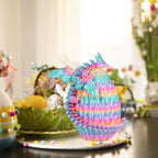 Mydhall 3D Printed Flying Dragon Egg with Articulated Dragon Inside – Toys&Gifts for Kids,Home Decor,Creative Ornaments,Birthday,Easter (Rainbow,Medium)
