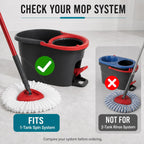 4 Pack Mop Head Replacement Compatible with O Cedar Triangle Swivel Mops,Spin Mop Replacement Head 100% Microfiber,Deep Cleaning,EPSUNORISE Compatible with O Cedar Mops(White)