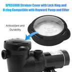 URYKEC SPX5500D Strainer Cover, SPX5500D Pump Lid Replacement with O-Ring, for Hayward Power Flo Matrix SP1590 Pump Series, Black