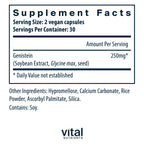 Vital Nutrients Genistein - Easily Absorbed Isoflavones for Bone Health Support* - Vegan Supplement - Gluten and Dairy Free - Non-GMO - 60 Capsules