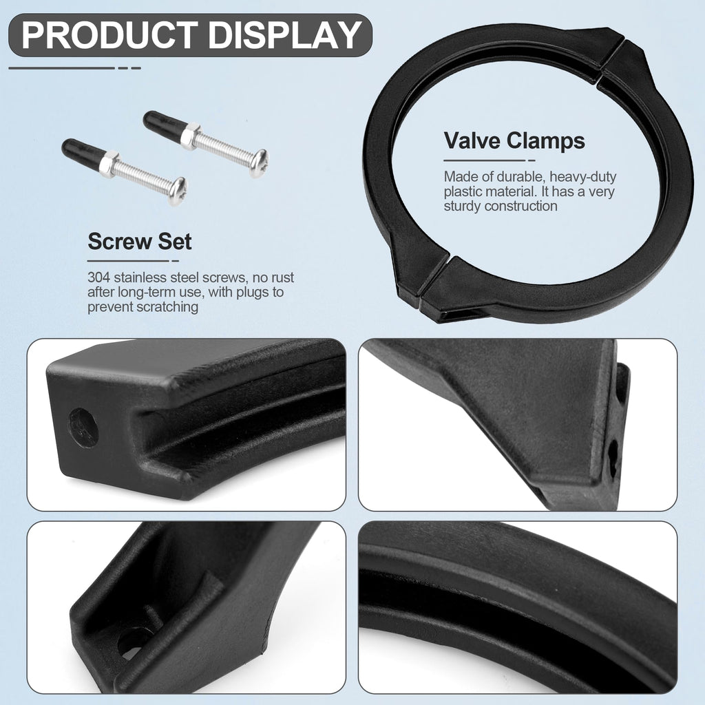 152165/1521656 Clamp for Pentair Sand Filter Pump, Compatible with Pentair Meteor, Sand Dollar and Cristal-Flo Above Ground Pool Sand Filters 6-1/2-Inch Clamp Collar Replacement (with Screw and Nut)