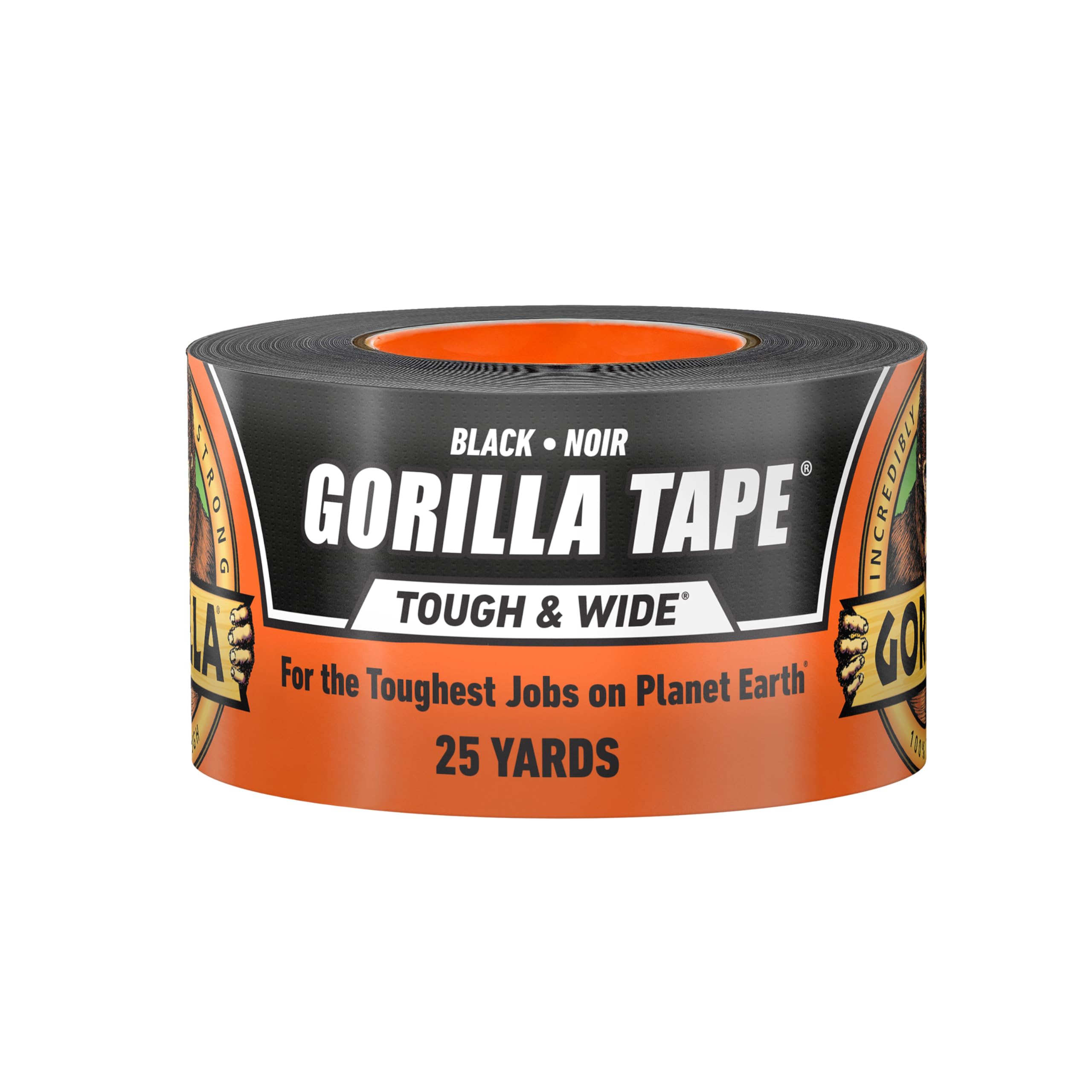 Gorilla Tape Tough & Wide, Black Tape, 2.88" x 25 yd (Pack of 1) - Heavy Duty and Weather Resistant for Indoor or Outdoor