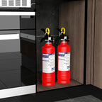 Ougist ABC Fire Extinguisher for Home & Vehicle - 2.5 lb 1-A:10-B:C Rated, Dry Chemical Fire Safety with Quick-Release Handle, Certified for Kitchen/Car/Boat Use-Model FF1KG-2Pack