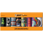 BIC Maxi Pocket Lighter, Special Edition Nostalgia Collection, Assorted Unique Lighter Designs, 8 Count Pack of Lighters