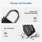 Puroma 10 Pack Combination Lock for Locker 4 Digit Outdoor Waterproof Padlock for School, Gym, Sports, Fence, Toolbox, Gate, Case, Outdoor, Hasp Storage, Cabinets (Black)