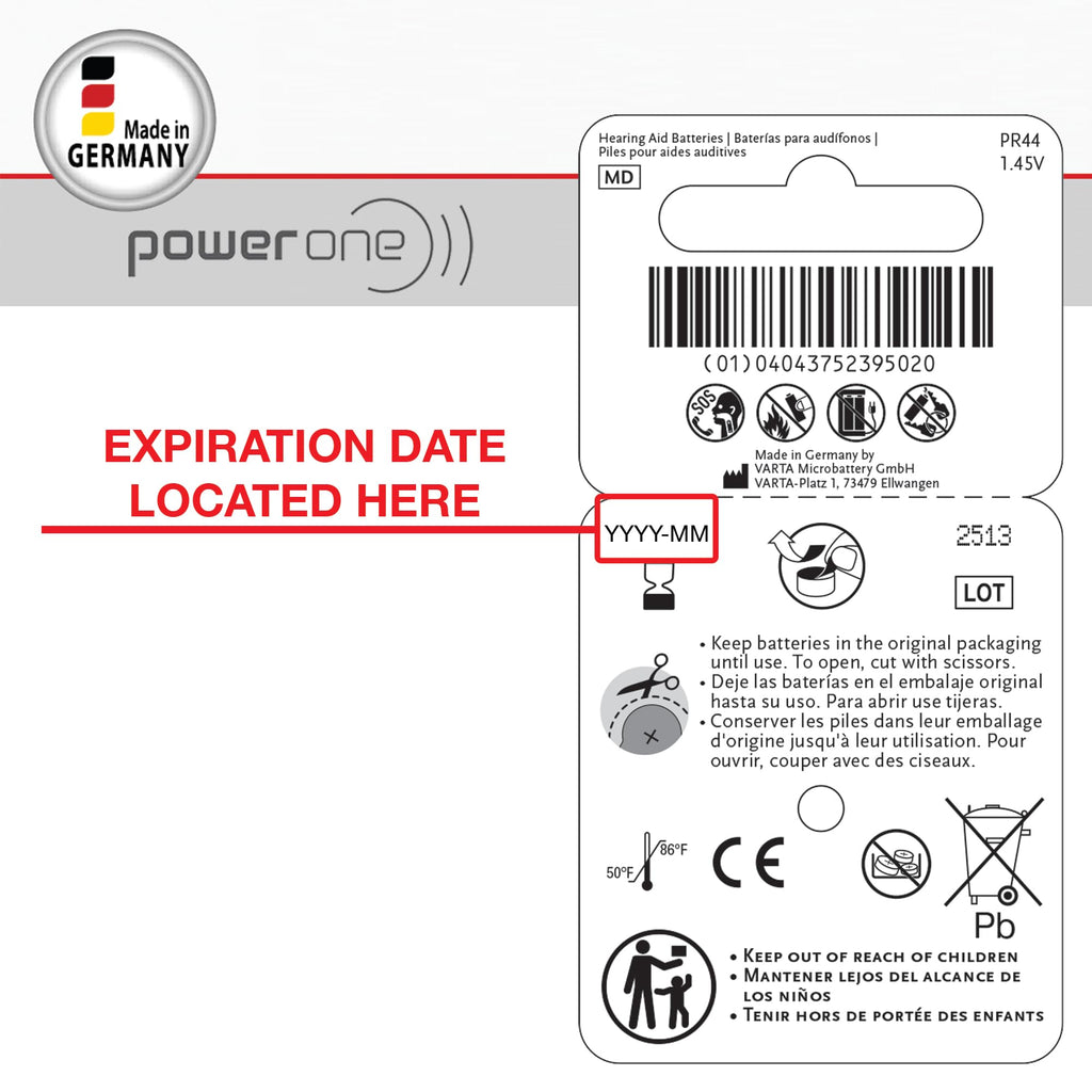 Power One Hearing aid Batteries Size 675 - p675 Battery for Hearing aid, Long-Lasting. Mercury-Free 1.45v zinc-air Hearing aid Batteries (90 Batteries) - Expire May-2028