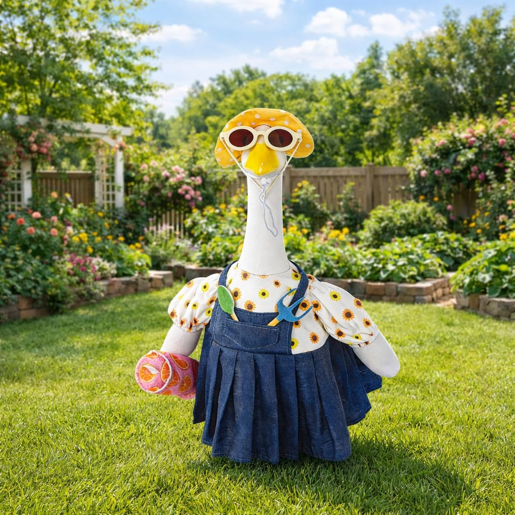 RUXRQPJ Gardener Summer Porch Goose Outfits for 23 Inch Porch Goose