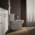 KOHLER 20111-0 Brevia, Slow Close Toilet Seat, Round Toilet Seat, Grip-Tight Bumpers Quick-Attach Hardware, White