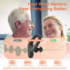 Hearing Aids, OTC Hearing Aids for Seniors with Bluetooth, Hearing Aid Rechargeable with Noise Cancellation, Hearing Amplifier for Moderate Hearing Loss (Black)