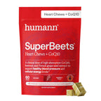 Humann SuperBeets Heart Chews + CoQ10-100mg of CoQ10 Plus Beetroot & Grape Seed Extract, Blood Pressure, Cellular Energy & Heart Health Support, 60 Count