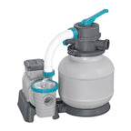 Bestway 2,200 Gallon Sand Filter Pool Pump for Above Ground Swimming Pools up to 14,400 Gallons with Pre-Filter Strainer Basket & Valve Adapter Set