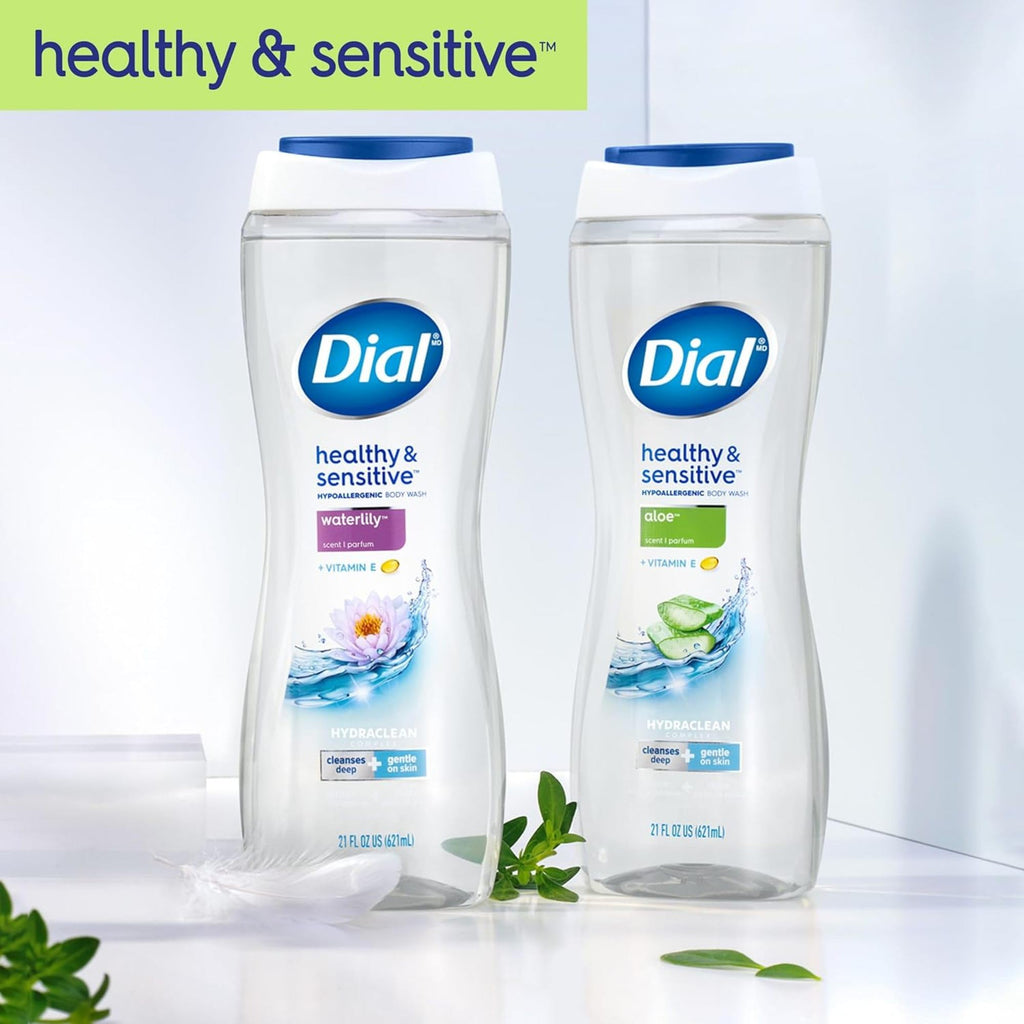 Dial Body Wash, Healthy & Sensitive Aloe Scent, 23 fl oz, Pack of 3