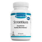 EuroMedica Strontium - Bone Health & Strength Support Supplement - Dietary Supplement with Vegan Capsules - Health Supplement with Strontium Citrate for Superior Absorption - 60 Capsules