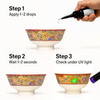 PZHZ Lead Test Kit – Fast Lead Detection for Dishes, Paint & Toys, Includes Non-Lead Reference Card & UV-Protection Gloves, 2 Bottle Test Liquid + Free Lab Tests, Accurate & Easy Home Use