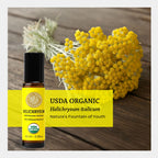 Silk Road Organic Helichrysum Italicum Essential Oil Roll on for Skin Care, Wrinkles, Scars, Bruises - USDA Certified Immortelle Oil 10ml Aromatherapy Roller - Always Pure, Always Organic