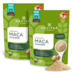 Navitas Organics Maca Powder – 100% Gelatinized Peruvian Maca for Smoothies, Lattes, Baking & More – Energize & Balance - USDA Organic, Non GMO, Vegan, Gluten Free (16oz. Bag, 180 Servings, 2-Pack)