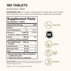 Solgar Ester-C Plus 1000 mg Vitamin C (Ascorbate Complex) - 180 Tablets - Gentle & Non Acidic - Supports Upper Respiratory Health - Non-GMO, Gluten-Free - 180 Servings