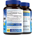 Vitalibre 10 in 1 Magnesium Complex, 420mg Elemental Magnesium | Ultra Strength, Max Absorption | Chelated Magnesium Supplement for Nerves, Bone & Heart Health | Non-GMO, 120 Vegan Capsules