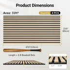 TONOR Wood Wall Panels for Interior Wall Decor-4 Pack 47.2" x 23.6"