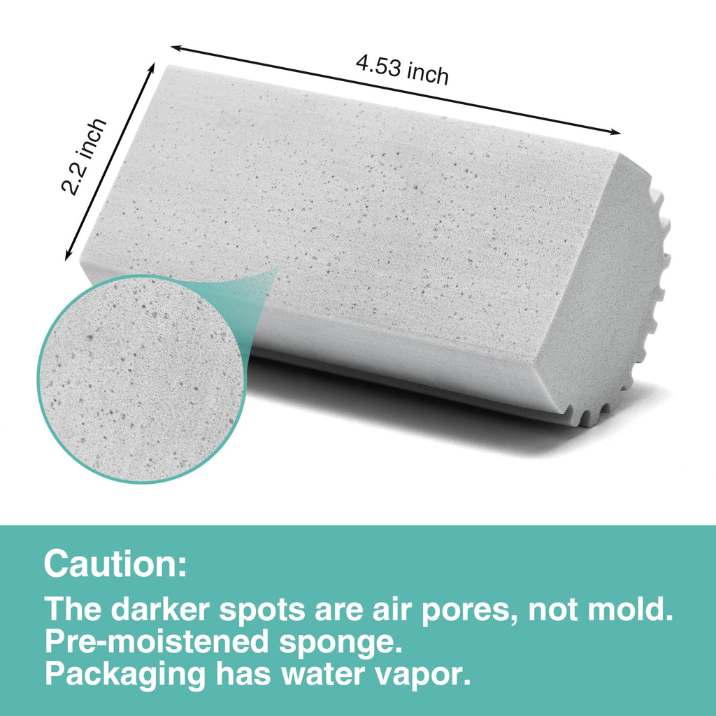 8 Pack Damp Dusting Sponge Duster, Grey Dust Cleaning Sponge, Reusable Household Cleaning Sponge Tool for Blinds, floorboards, Fan Blades, Vents, Glass, Railings, Mirrors