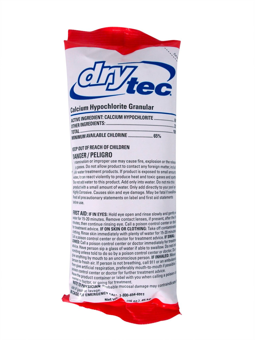 Drytec 1-1901-24 Calcium Hypochlorite Chlorine Shock Treatment for Swimming Pools, 1-Pound, 24-Pack