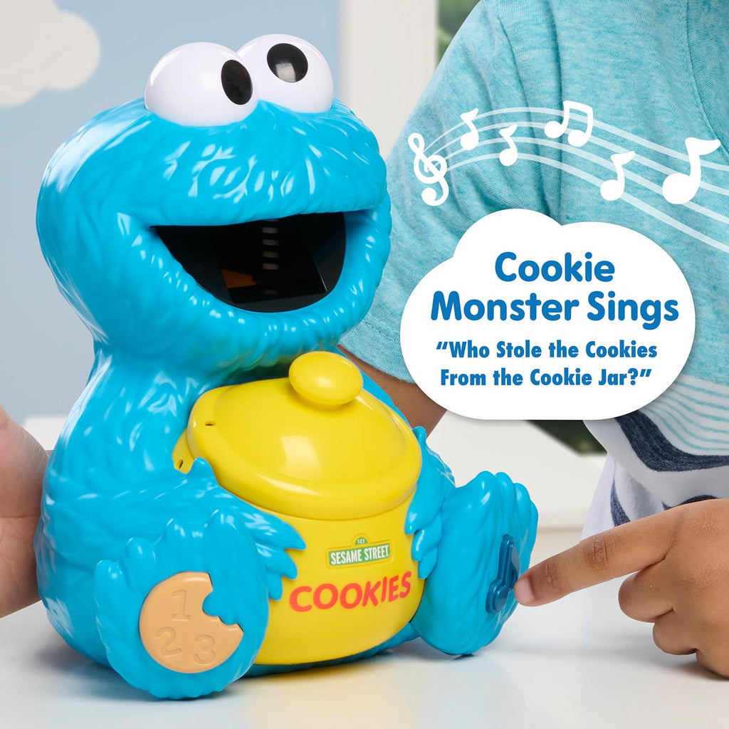 Sesame Street Cookie's Counting Jar, 12-Pieces, 20+ Phrases and Sounds, Learning and Education, Kids Toys for Ages 2 Up by Just Play