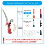 BAYTORY Extendable Tree Pruner Saw Head Without Pole, High-Altitude Branches Trimmer Pruning Shears, Harvester Clipper for Plant Twig Vine, Garden Trimming Tool