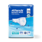 Attends Bariatric Incontinence Disposable Briefs, XX-Large, 63"-70" Waist with Tab Closures, Ultimate Absorbency and Leakage Protection, 48ct Case