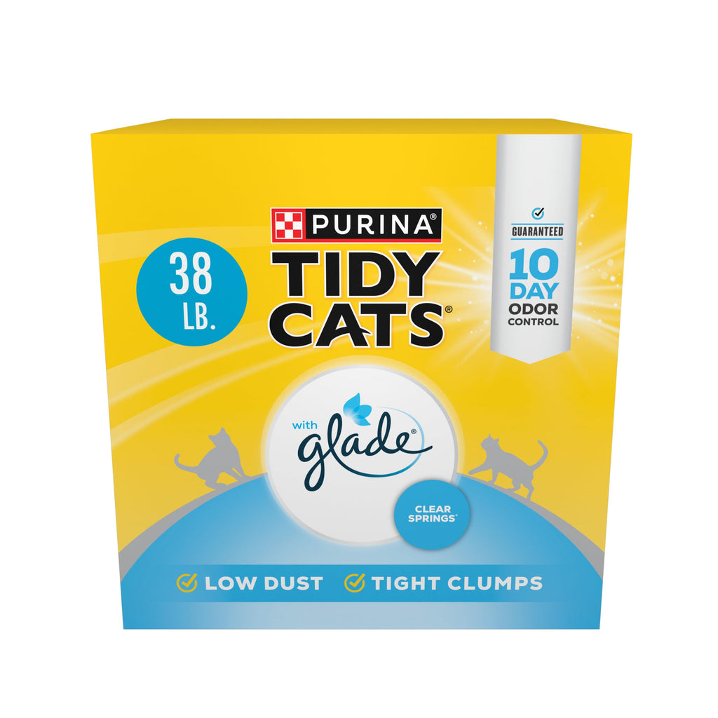 Purina Tidy Cats Clumping Cat Litter, Glade Clear Springs, 38 lb