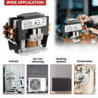 BOJACK 1 Poles FLA 30 Amp Coil 24 VAC Air Conditioner Condenser Compressor Contactor AC Definite Purpose Contactor