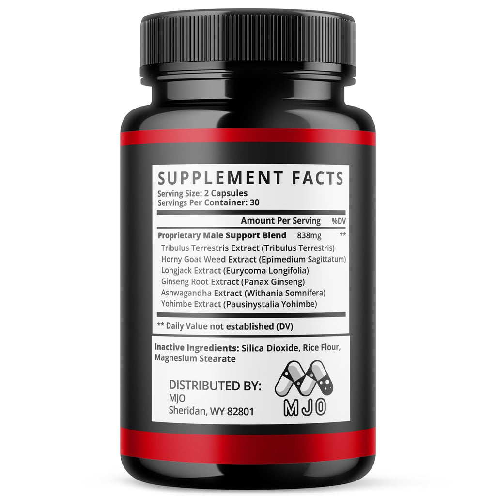 Testo Dark Capsules, Official TestoDark Pills with All Natural Ingredients, Testo Dark Advanced Overall Health & Wellness Vitamin Supplement Formula for Max Strength Multivitamin Support (60 Capsules)