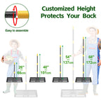 Lawn Leveling Rake 30”x10” Large Heavy Duty Metal Lawn Leveler with Long Adjustable Handle Proffesional Yard Leveling Rake for Soil Dirt Sand Compost Efficient Lawn Leveling Tool (Foldable 5FT)