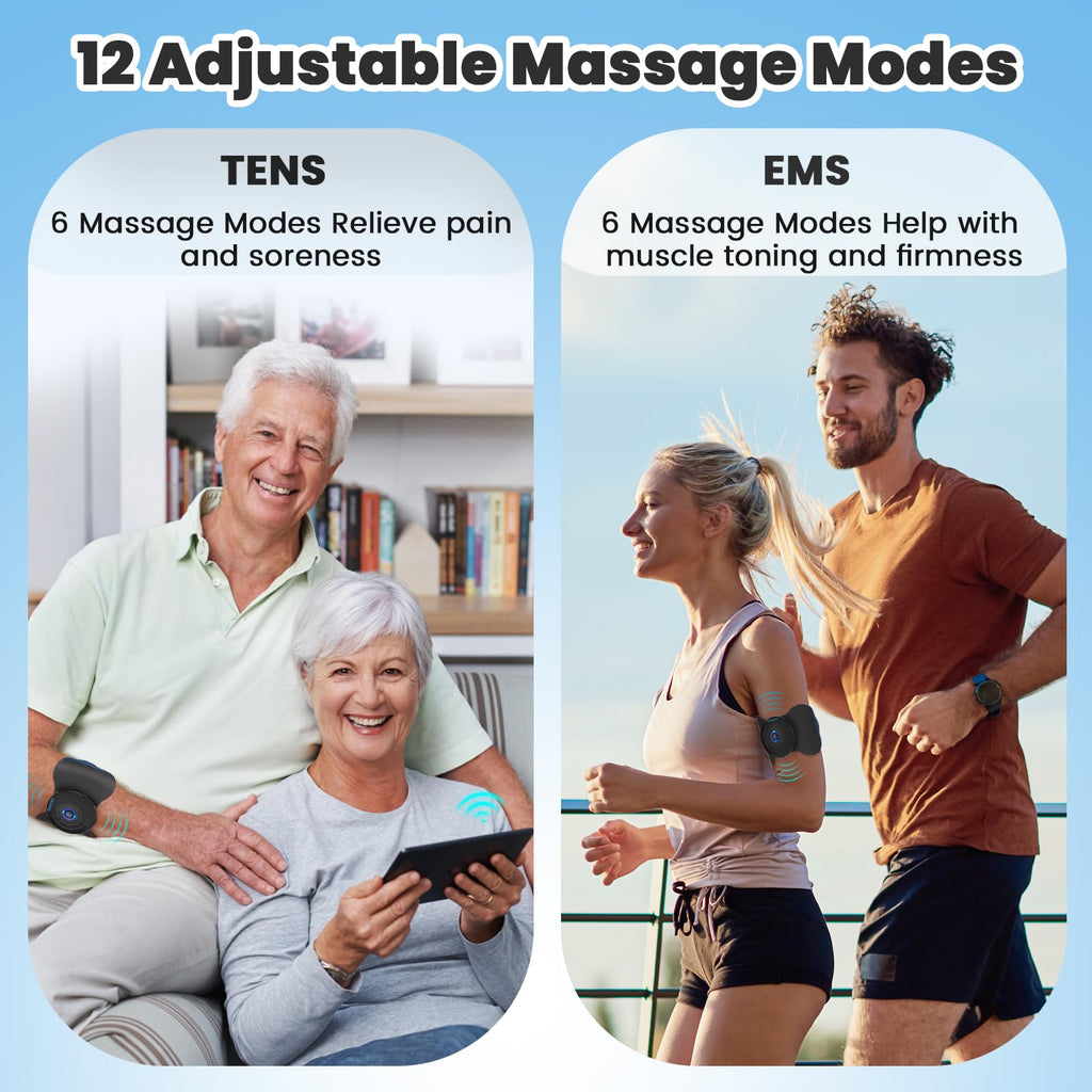 MASTOGO Wireless TENS Unit Back Pain Relief Massager- Muscle Stimulator Machine - Wireless TENS Unit Muscle Stimulator- tens Unit