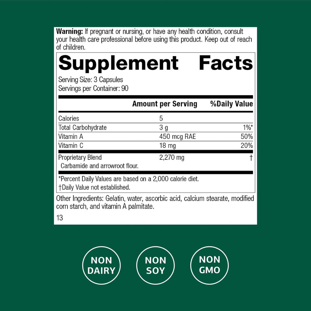 Standard Process A-C Carbamide - Supports Healthy Excretion of Urine & Cellular Fluid Levels - Contains Vitamin A & Antioxidant Vitamin C - Gluten-Free, Non-Dairy & Non-Soy - 270 Capsules