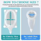 Urine Collection Bag Condom Catheters for Men Reusable Portable Wearable Urinary Drainage with 2 Urine Catheter Bag System (Blue-Elderly Men)