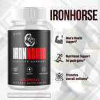Iron Horse Supplement Pills, Official Iron Horse Pills for Men with All Natural Ingredients, Advanced IronHorse Capsules Designed to Support Health and Wellness with Premium Vitamins (60 Capsules)