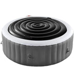 Tlswshsy 5.4 Ft Inflatable Hot Tub Cover- Energy Saving lid for Round Hot Tub- Foldable Protective Rain Overflow Cover for Outdoor Inflatable Hot Tubs (Black)