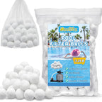 ZeeDix 3.2 lbs Pool Filter Balls for Sand Filter Pump, New Upgrade Efficient Swimming Pool Filter Sand Alternative(Equals 100 lbs Pool Filter Sand), Reusable Eco-Friendly Fiber Filter Media Balls