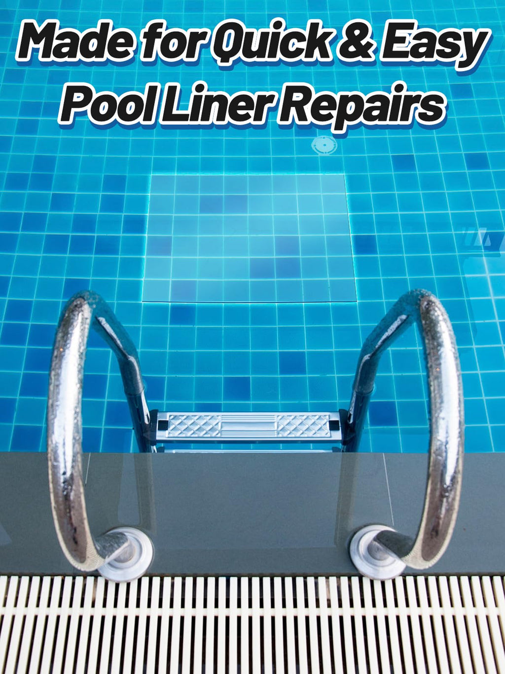 Aulock 4ft x 2.8ft Exlarge Pool Liner Repair Patch - Self-Adhesive Vinyl Patch Kit for In-Ground or Above Ground Pools Inflatable Swimming Pools, Clear