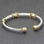 OSIRIDEH2 Cable Bracelets For Women, Multifunctional Twisted Bracelets for Women, Famous Twisted Cable Bracelets Bracelet Designs Women's Bracelets Fashion Jewelry Trendy Women' (Gold)