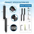 2 Pcs Fence Post Repair Kit, Heavy Duty Fence Post Anchor Ground Stakes for Repair Tilted, Broken Wood Support