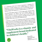 VitaWorks Kids Multivitamin with Iron & Minerals Chewable Tablets - Mixed Fruit Flavor - Vegetarian, GMO-Free, Nut Free - Dietary Supplement - Digestive Support for Children - 120 Chewables",
