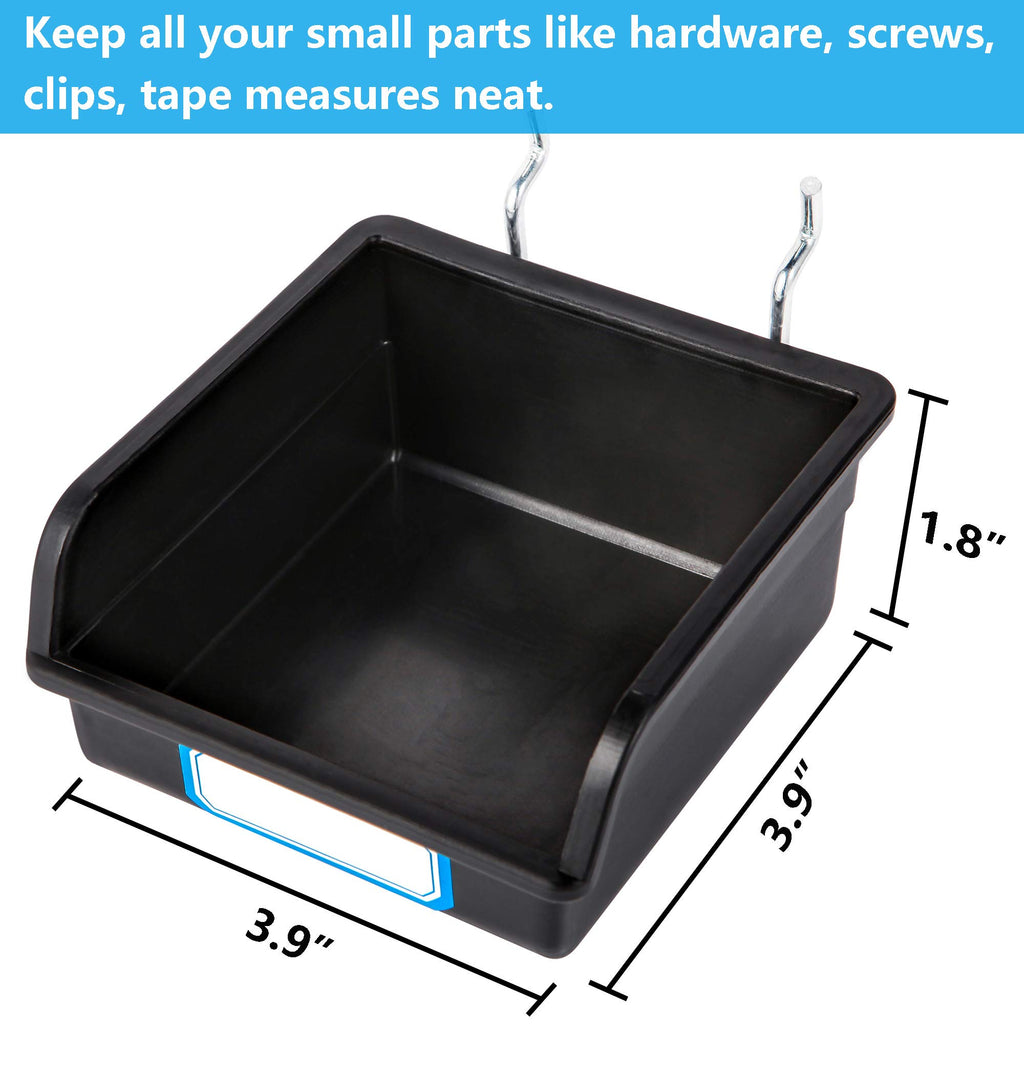 FRIMOONY Pegboard Hooks, with Bins, Peg Locks, for Organizing Various Tools, 204 PCS, 80 of Which are Locks