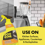 Goo Gone Foaming Kitchen Degreaser- Removes Baked-On Food, Grease, Splatter and Grime, 2 PACK 28 oz