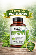 Naturfi Organic- Insulin Plant Capsules (Costus Igneus), USDA Organic | 100% Natural Supplement, 90 Veggie Caps (1 Month Supply) - Insulin Plant