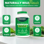 Greens+ Organic Superfood Capsules, Organic Spirulina and Chlorella, with Alfalfa & Wheat Grass, Vitamins & Minerals Supplements, Gluten-Free, Vegan, Non-GMO, 240 Count