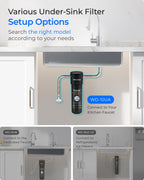 Waterdrop 10UA Under Sink Water Filter System, Reduces PFAS, PFOA/PFOS, Lead, Chlorine, Bad Taste & Odor, Under Counter Water Filter Connects Directly to Your Faucet, NSF/ANSI 42 Certified, 1 Year