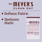 MRS. MEYER'S CLEAN DAY Dryer Sheets, Lavender, 80 ct (Pack of 3)